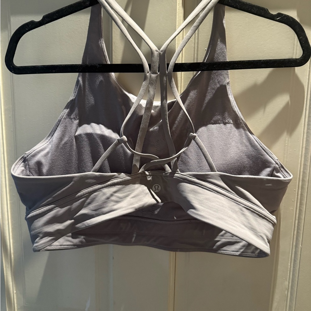 Lululemon Women's light Grey Sports Bra Size 12 - Picture 3 of 5